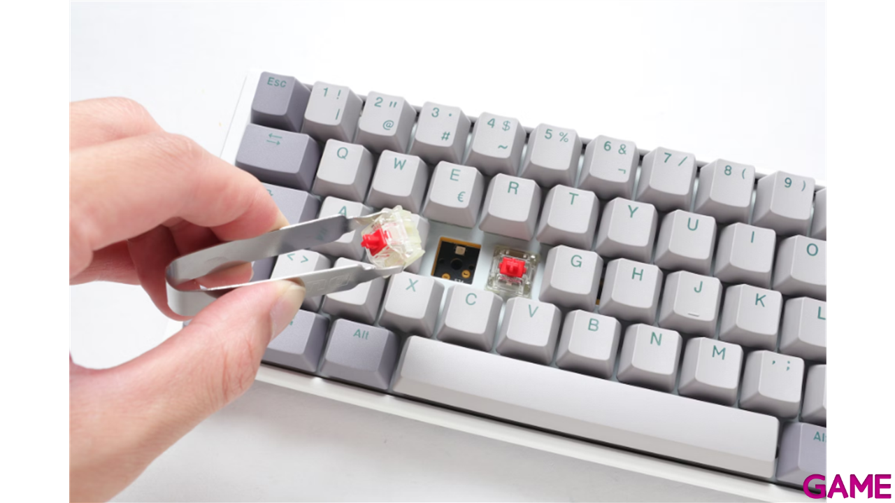 Ducky ONE 3 Mist Mini 60% Hot-swappable MX-Silent Red RGB PBT Mecanico - Teclado Gaming-5