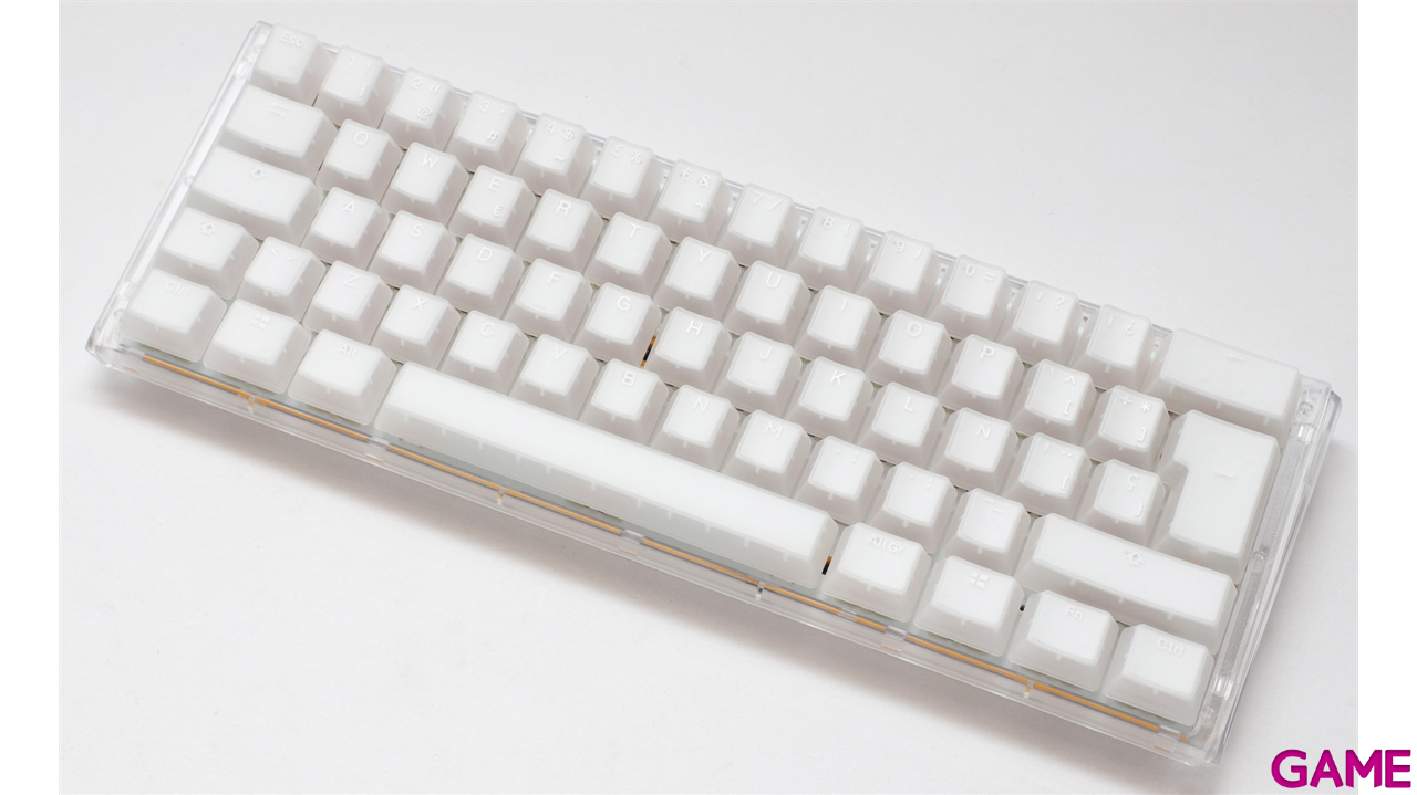 Ducky ONE 3 Aura White Mini 60% Hot-swappable MX-Red RGB PBT Mecanico - Teclado Gaming-4