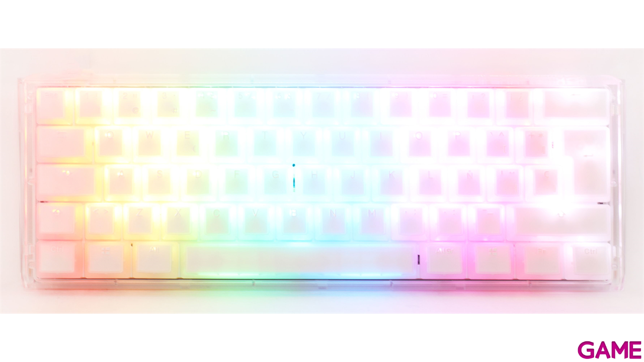 Ducky ONE 3 Aura White Mini 60% Hot-swappable MX-Red RGB PBT Mecanico - Teclado Gaming-6