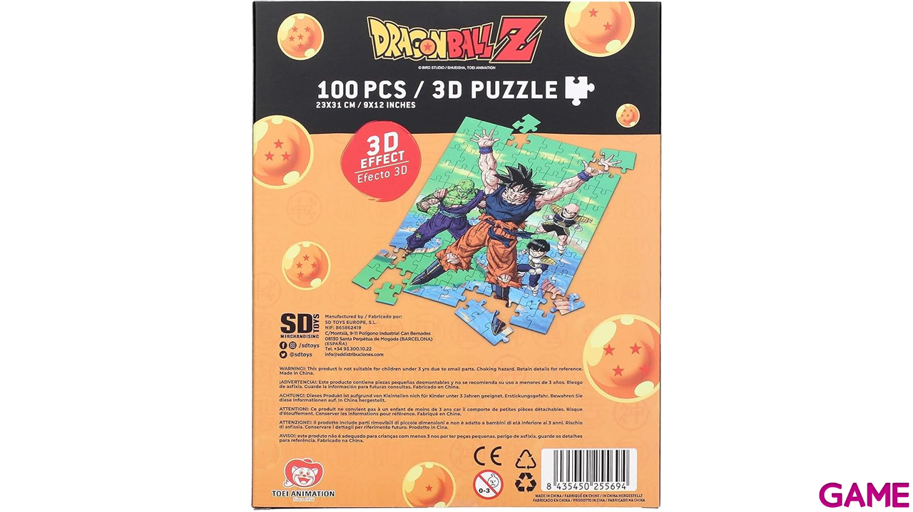 Puzzle Efecto 3D 100 Piezas Dragon Ball Z: Heroes de Namek-1