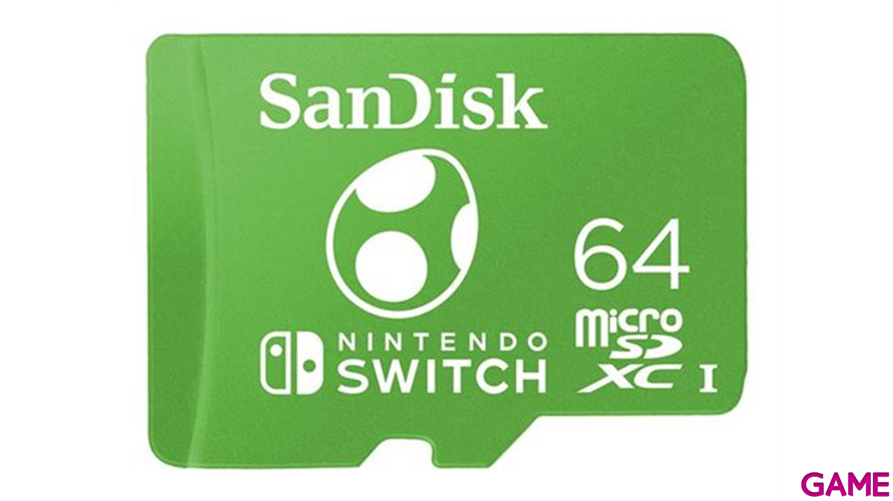 Memoria Sandisk 64GB microSDXC Yoshi -Licencia oficial--0