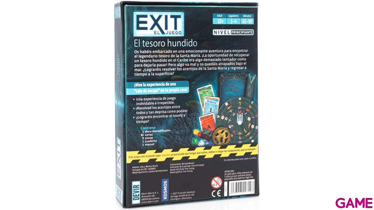 Juego de mesa Exit El Tesoro hundido-2