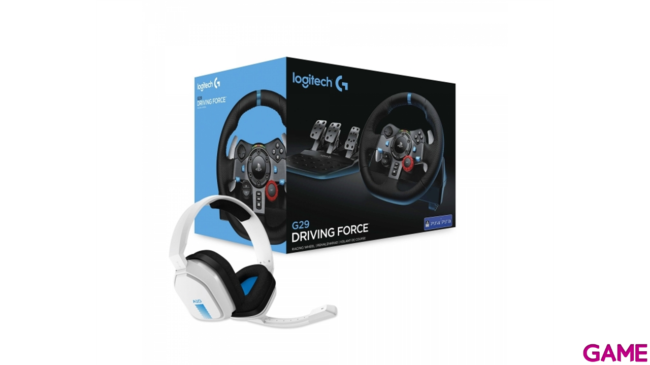 Volante Logitech G29 Driving Force PS5-PS4-PS3-PC -Licencia oficial- (+Auriculares A10)-0