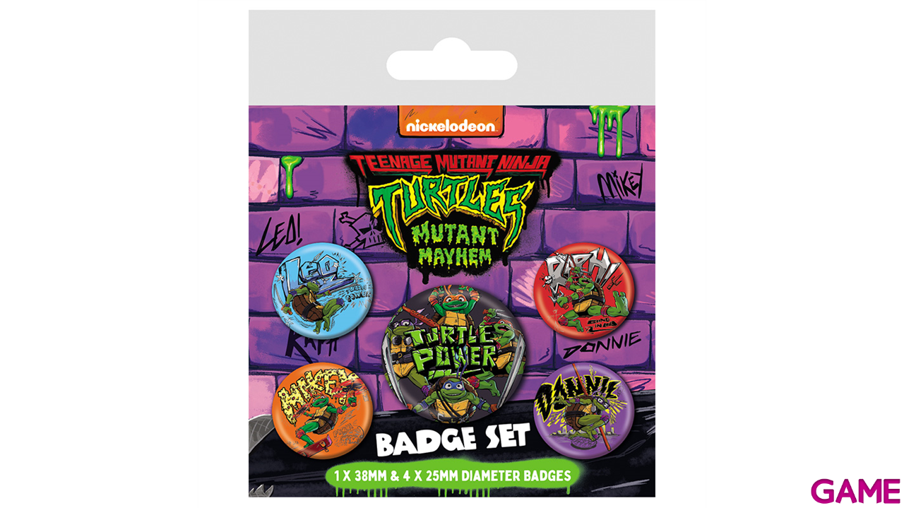 Pack de Chapas Tortugas Ninja: Mutant Mayhem-0