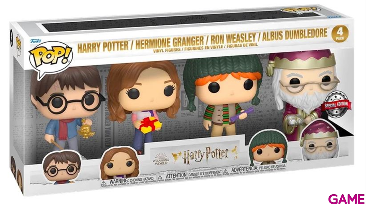 Pack de 4 Figuras Pop Harry Potter: Holiday-0