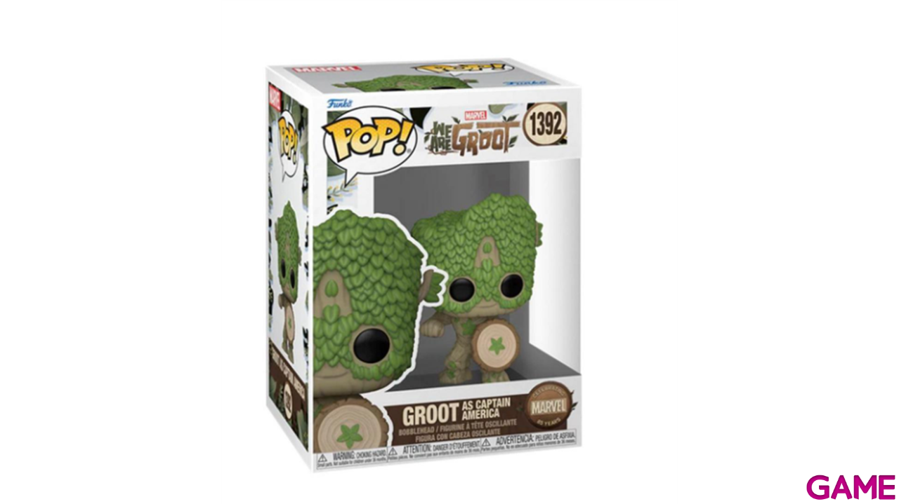 Figura Pop Marvel We Are Groot: Capitán América-1