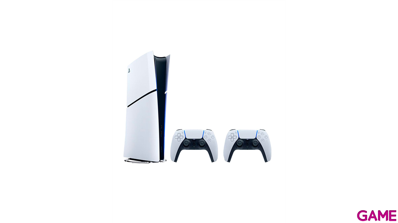 PlayStation 5 Edición Digital Slim + Mando Inalámbrico DualSense Blanco-0
