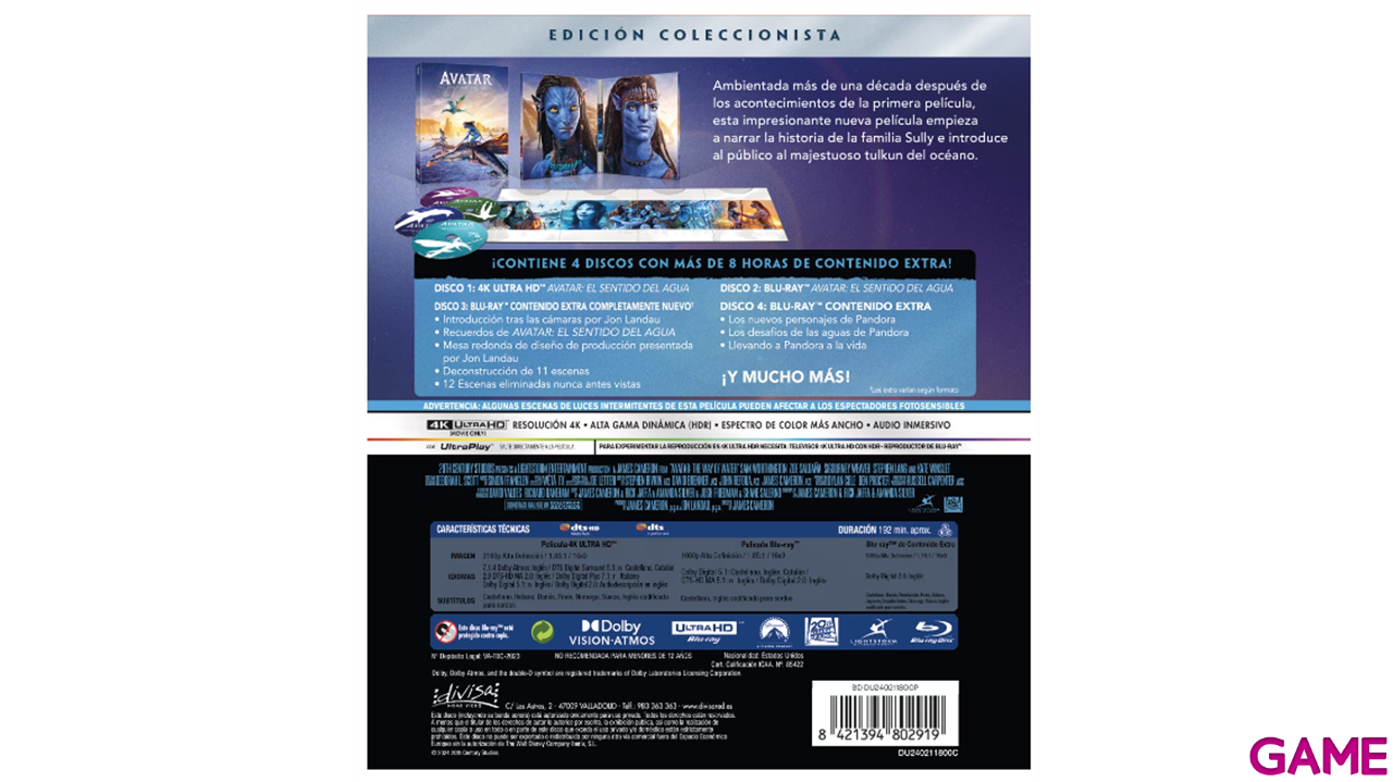 Avatar El Sentido del Agua 4K + BD Ed. Coleccionista Digipack-2