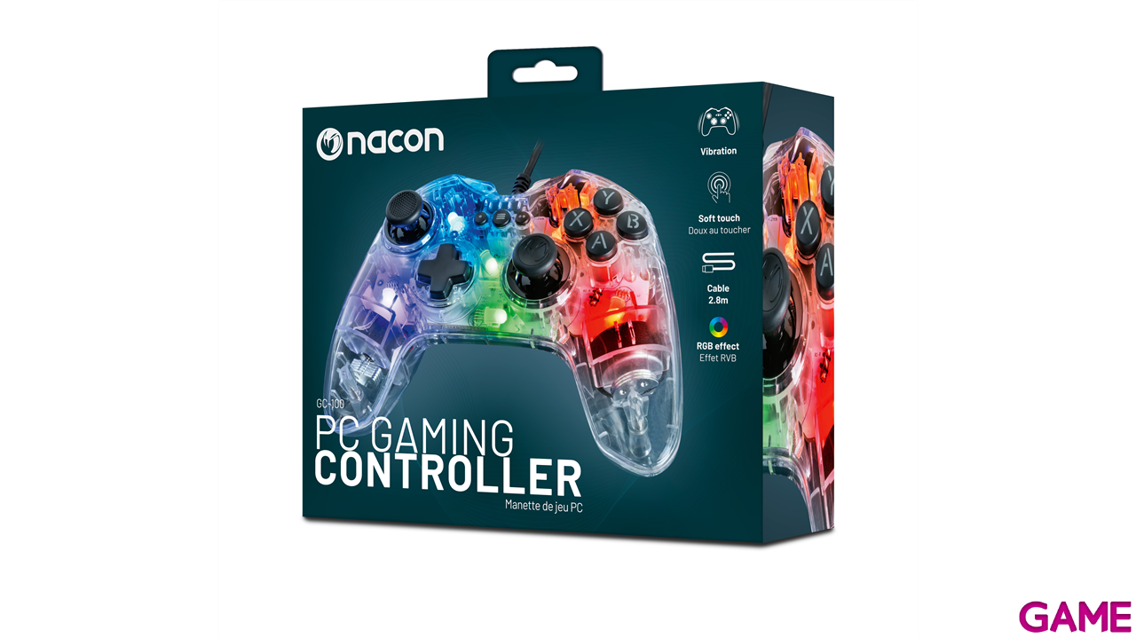 NACON GC-100 RGB Transparente PC - Gamepad-0