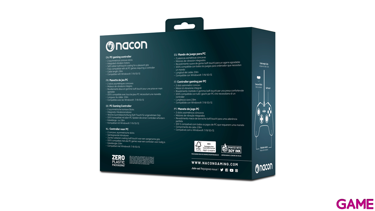 NACON GC-100 RGB Transparente PC - Gamepad-3
