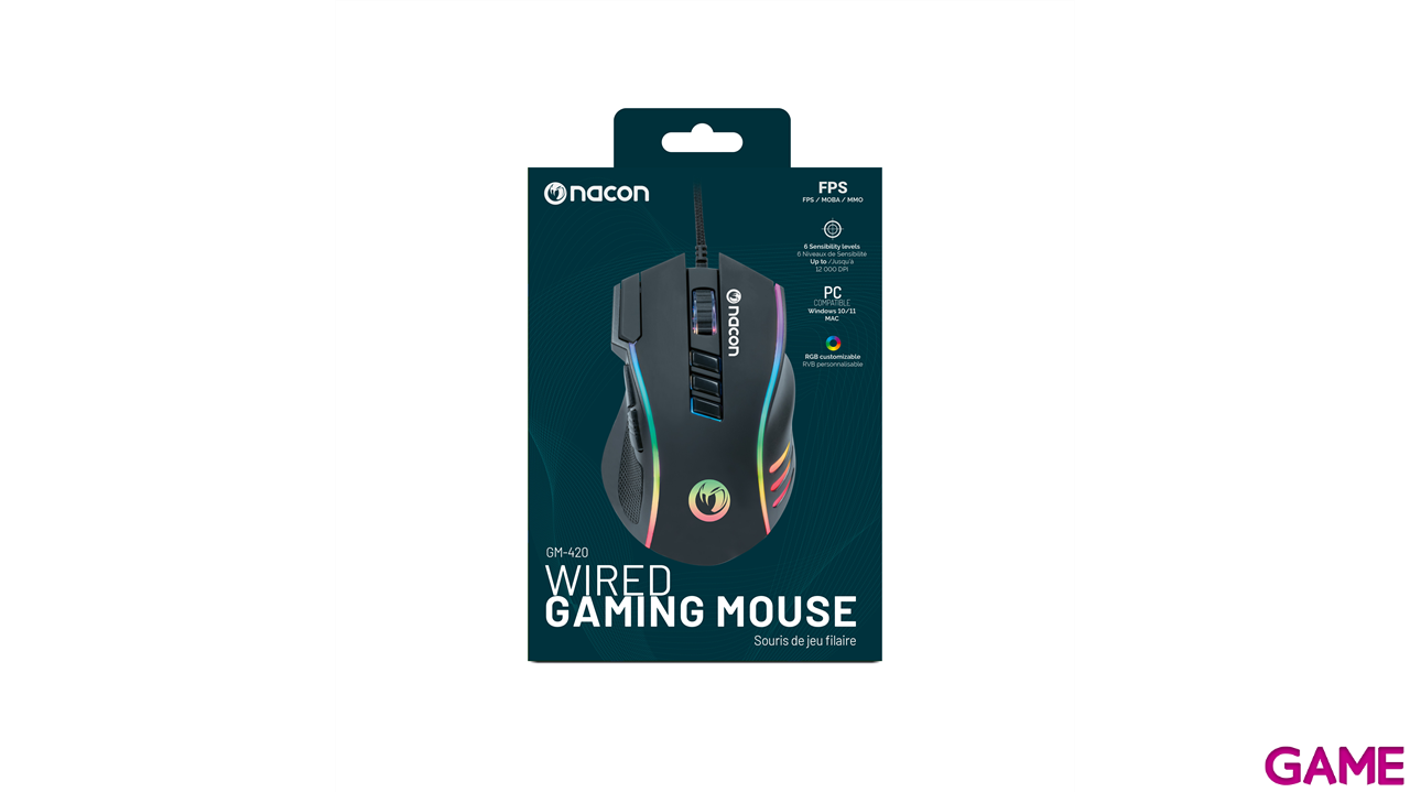 Nacon GM-420 Optico RGB - Raton Gaming-0