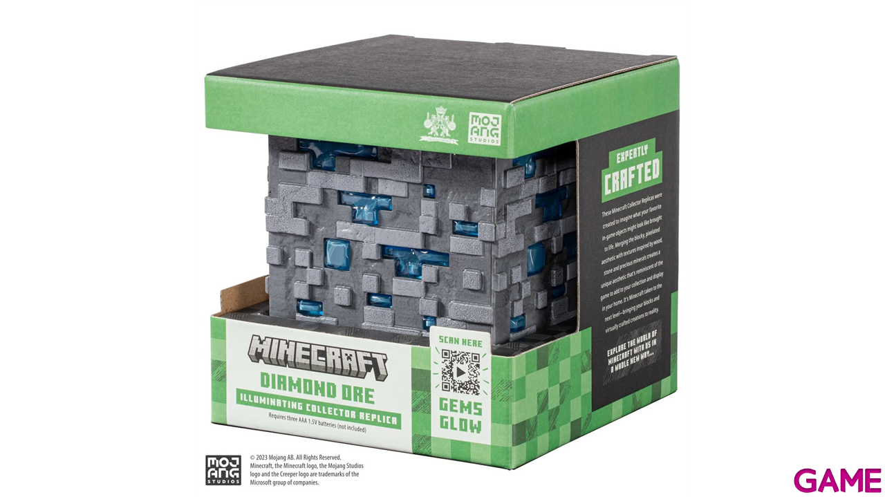 Lampara Replica Minecraft Cubo de Diamante de 10 cm-0