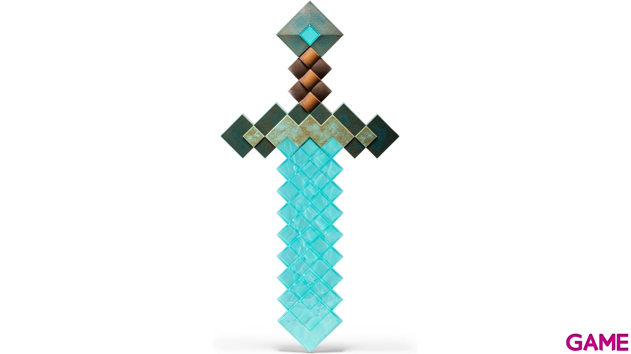 Réplica Espada con iluminacion Minecraft de Diamante 50 cm-0