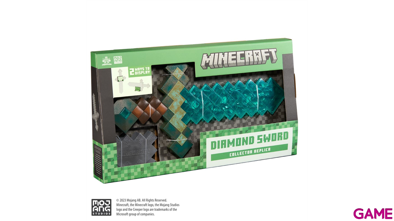 Réplica Espada con iluminacion Minecraft de Diamante 50 cm-3