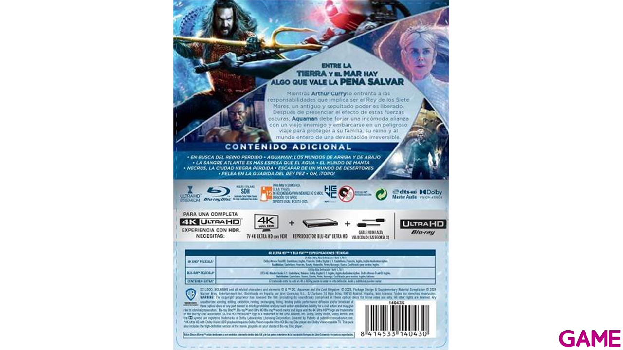Aquaman y el Reino Perdido 4K + BD Edición Steelbook-0