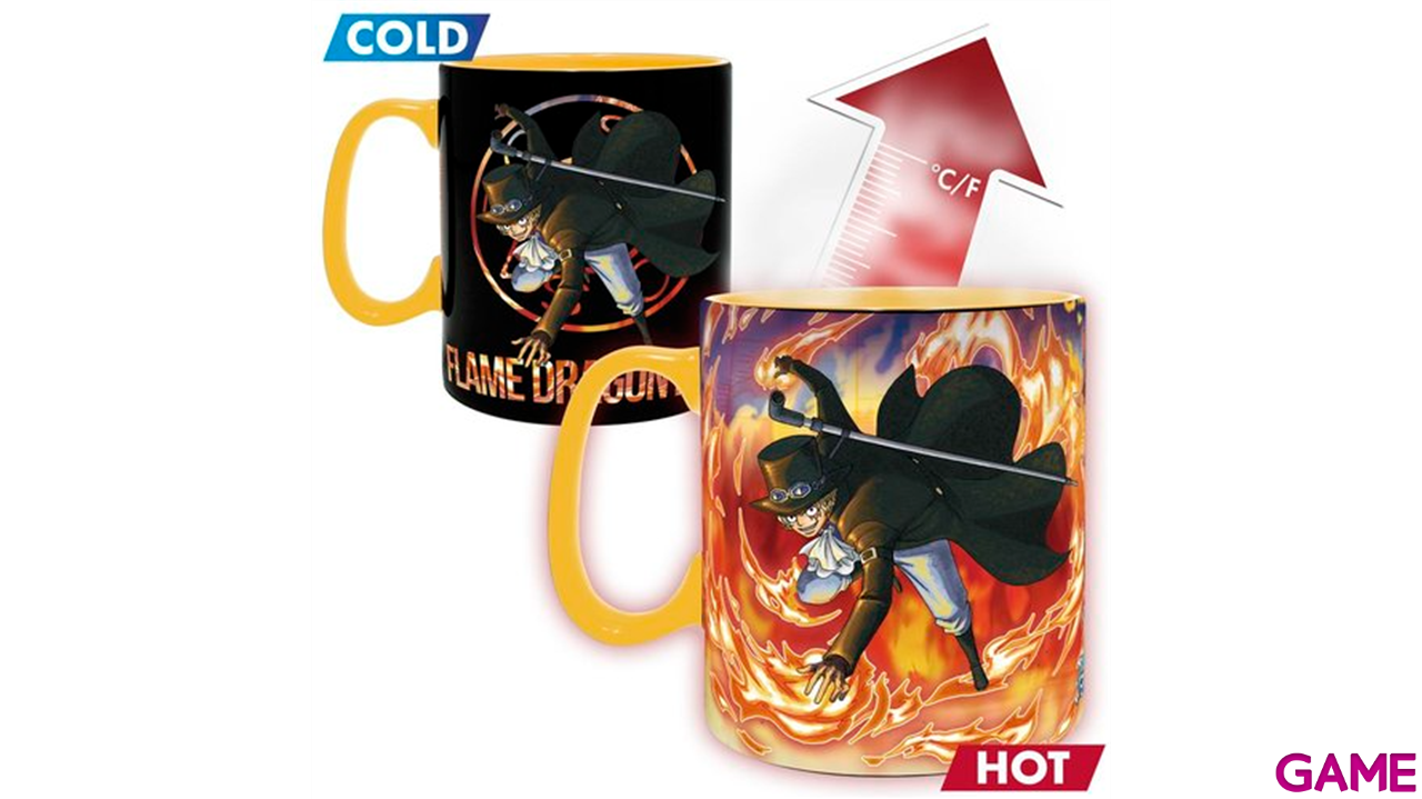 Taza Termosensible 460ml One Piece: Luffy & Sabo-1