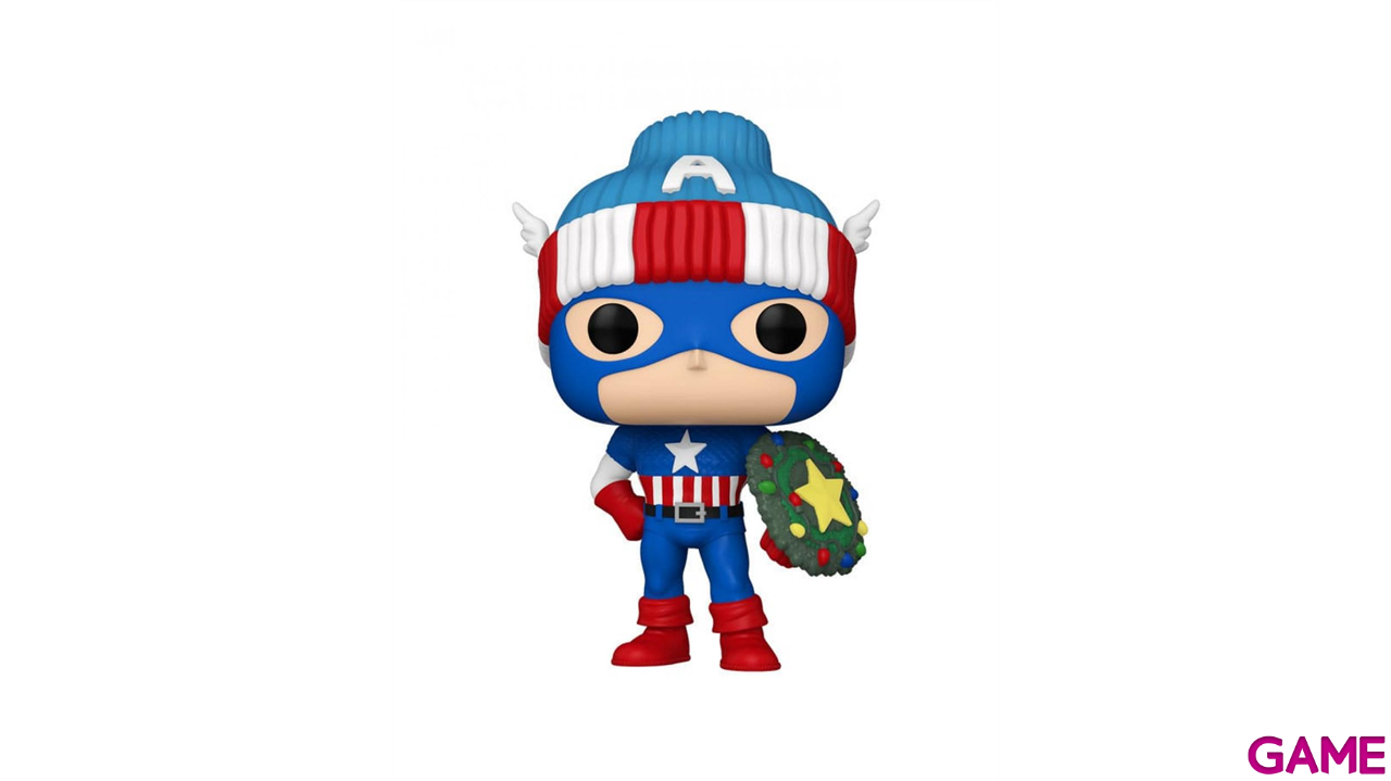 Figura Pop Marvel Holidays: Capitán América-1