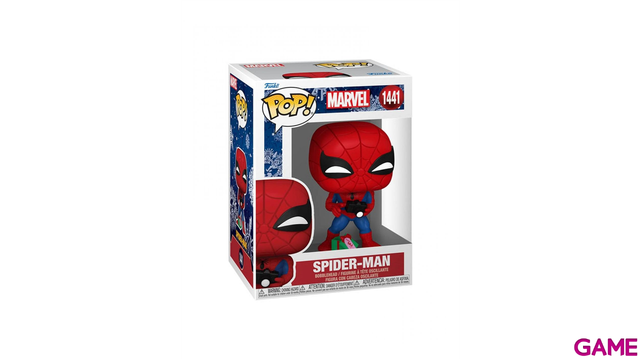 Figura Pop Marvel Holidays: Spider-Man con Regalo-1