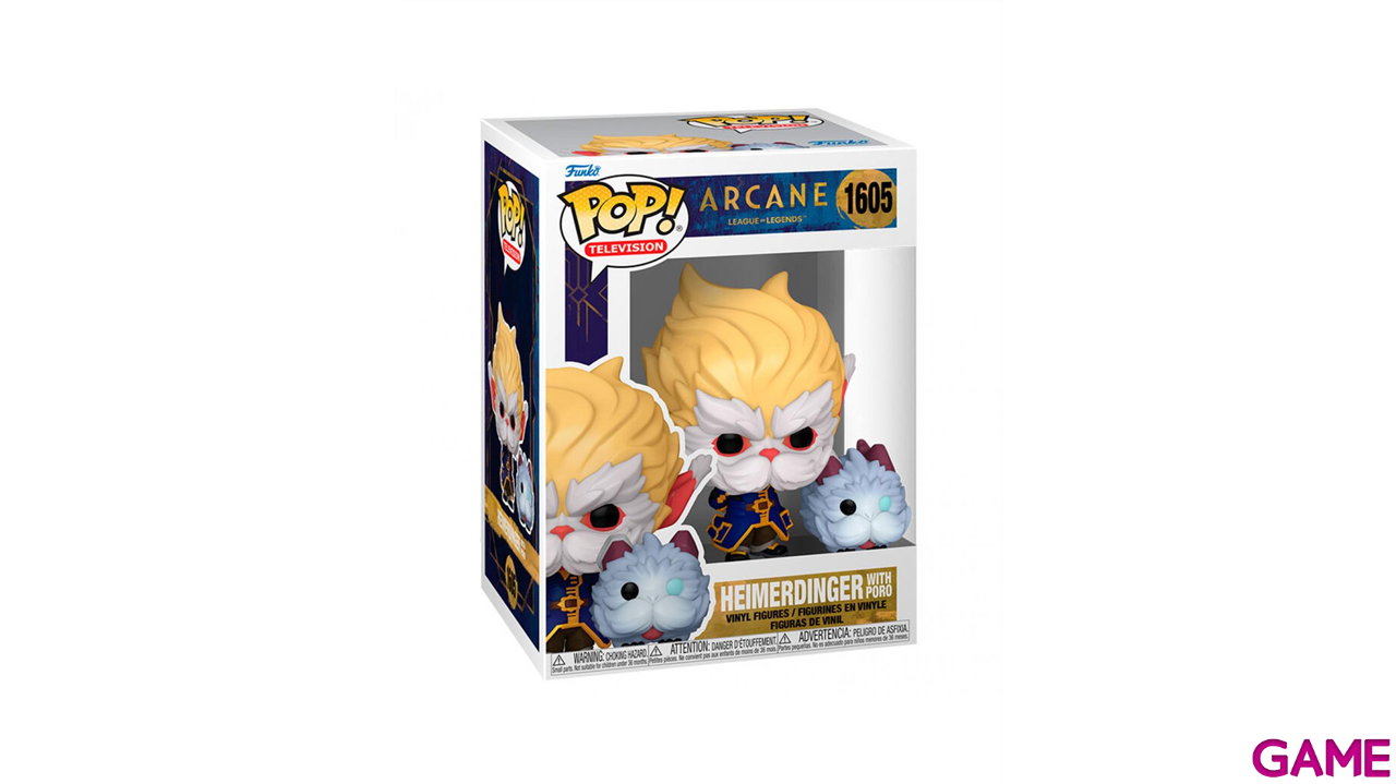 Figura Pop League of Legends Arcane: Heimerdinger con Poro-0