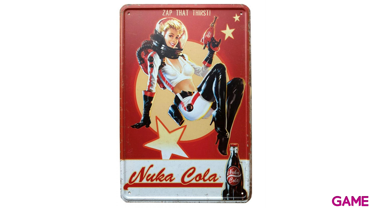 Placa Metálica Fallout: Nuka Cola Girl-0
