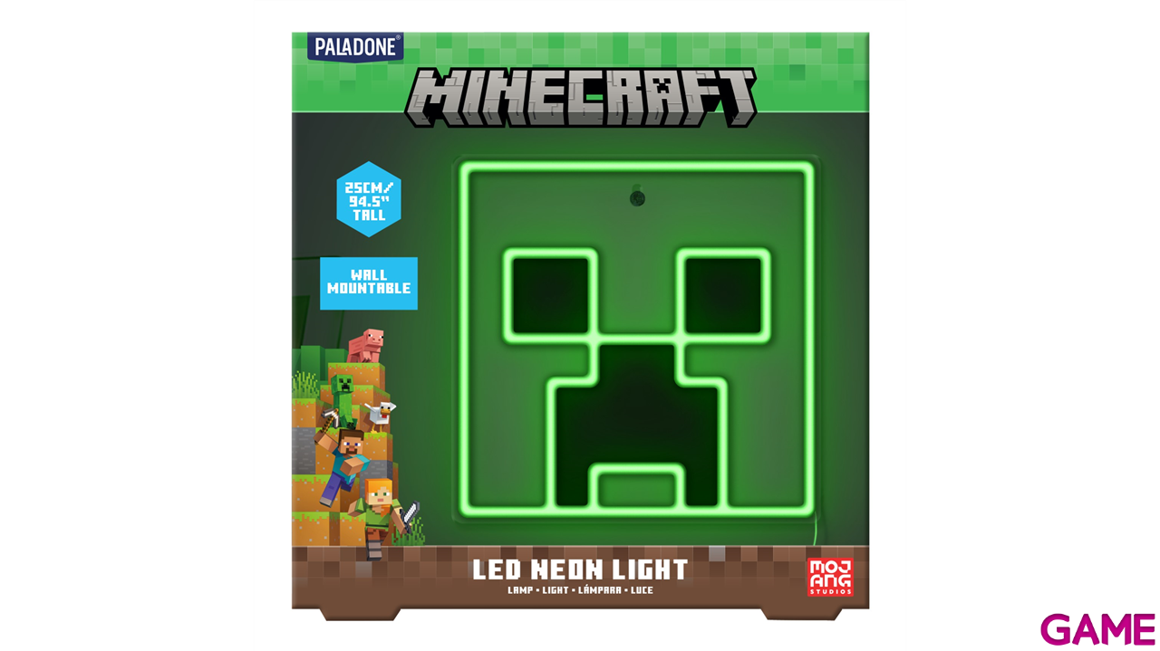 Luz de Neón LED para Pared Minecraft Creeper-0
