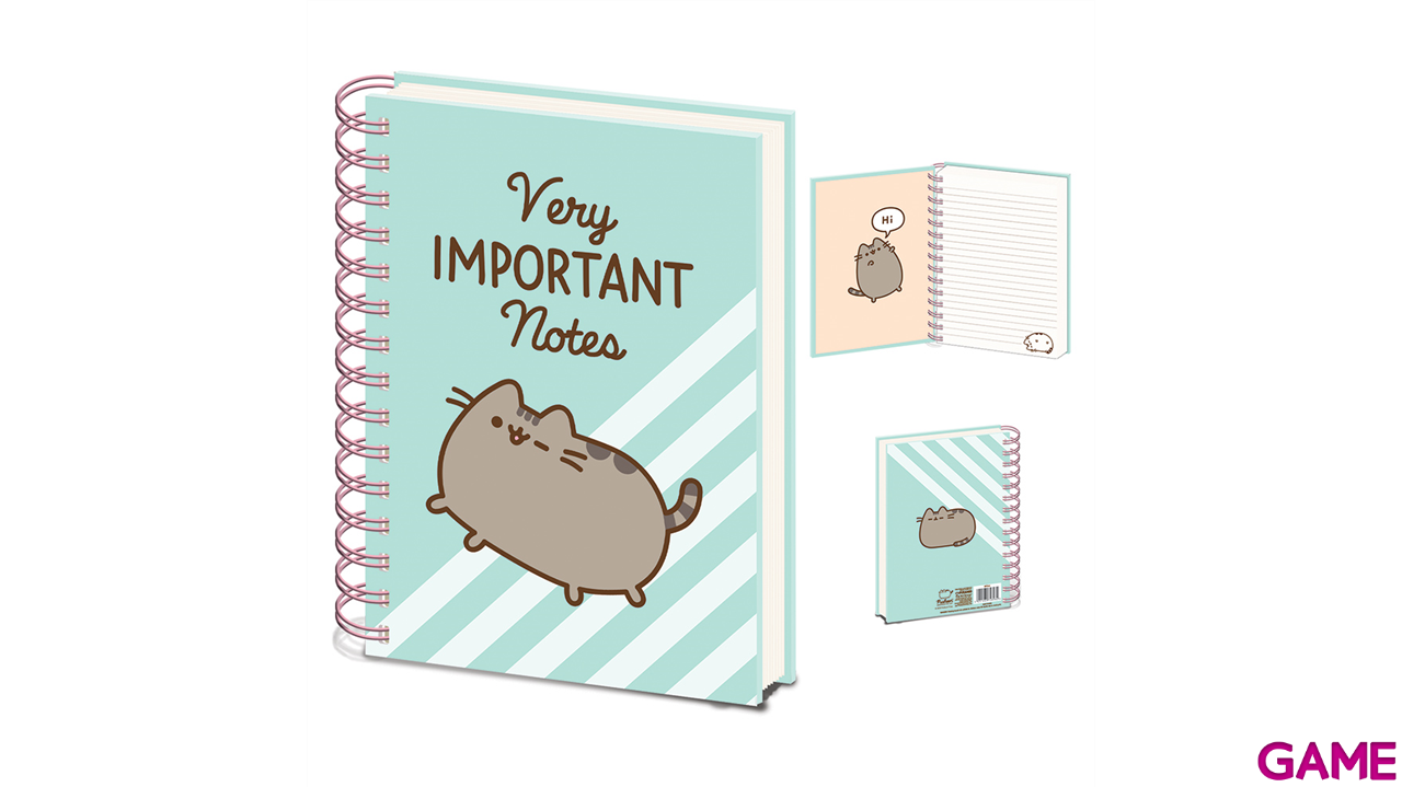 Pusheen - cuaderno A5 espiral very important notes-0