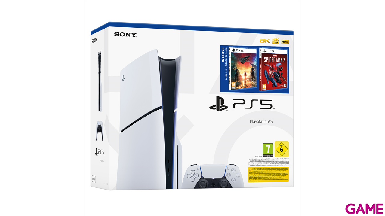 PlayStation 5 Modelo Slim + SpiderMan 2 + Final Fantasy Rebirth-2