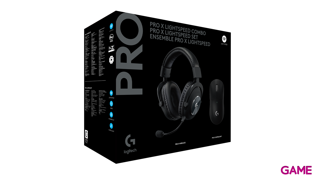 Pack Gaming Logitech PRO X Auriculares Wireless + Raton PRO X Superlight-0