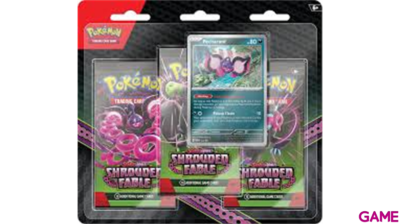 Pack de 3 Sobres Pokemon Scarlet & Violet 6.5 Shrouded Fable (Inglés)-1