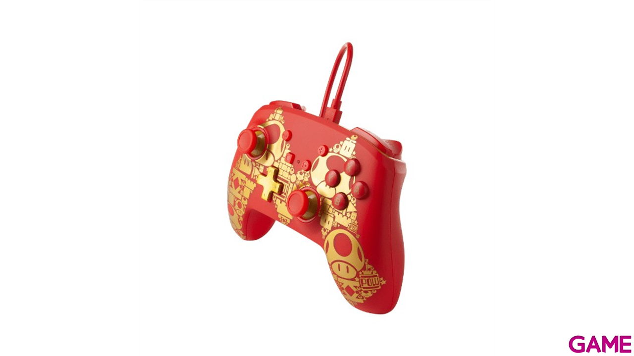 Controller con Cable PowerA Golden Mario -Licencia oficial--1