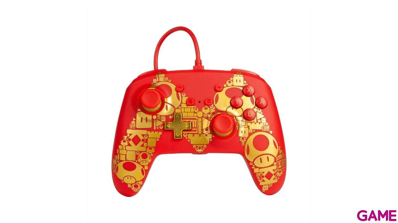 Controller con Cable PowerA Golden Mario -Licencia oficial--3