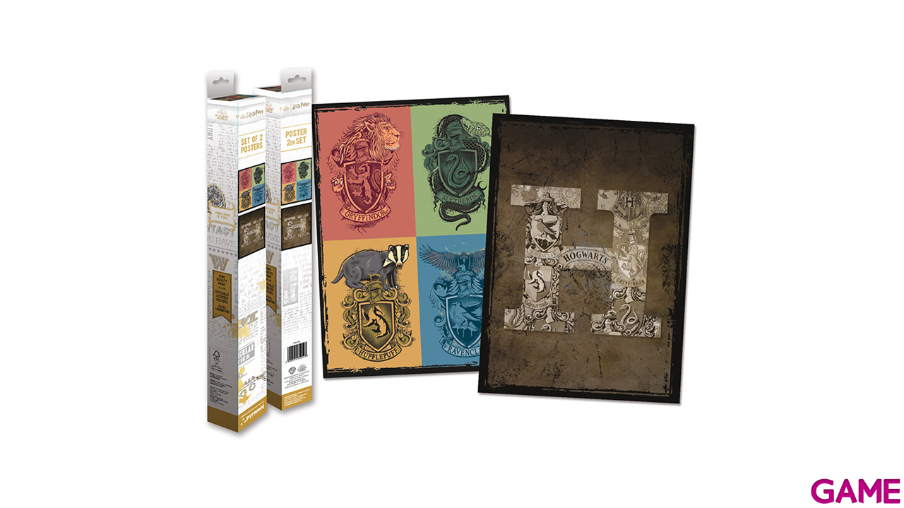 Caja 2 posters Harry Potter: Tumbas y Escudos-0