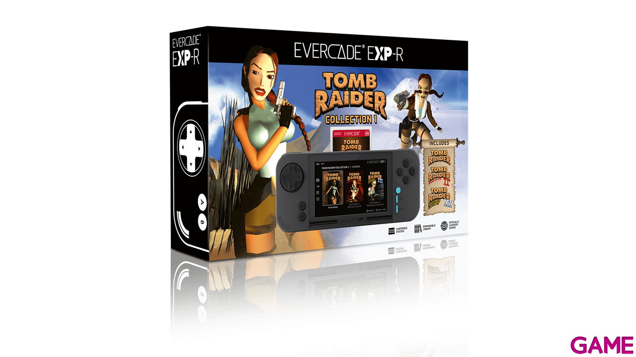Consola Evercade EXP-R + Tomb Raider Collection 1-18