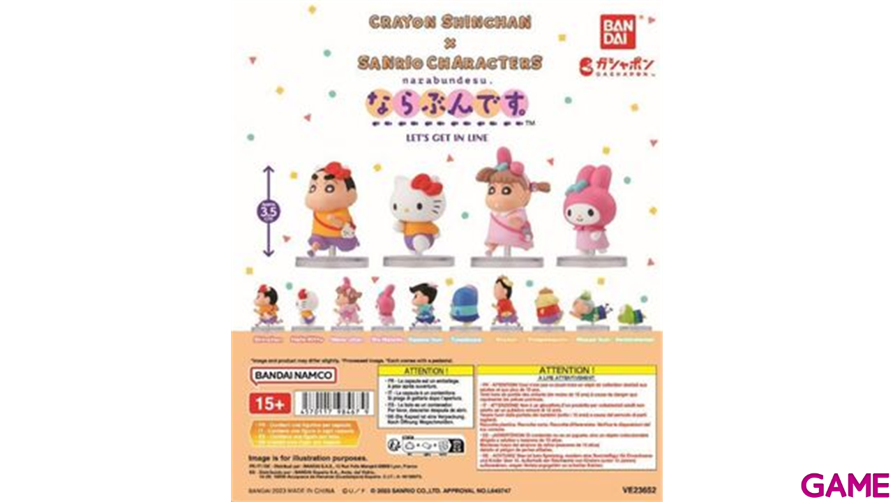Gashapon Shinchan X Sanrio Let S Get In Line-0