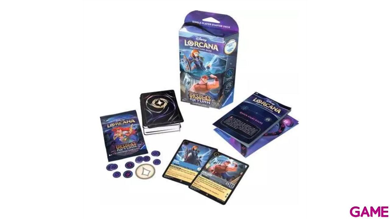 Disney Lorcana: Ursula´s Return Starter Deck B - Sapphire & Steel Inglés-1