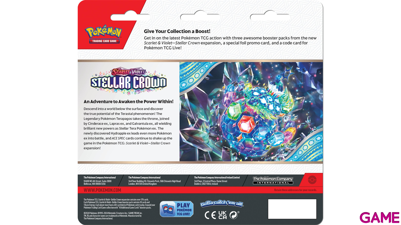 Pack de cartas coleccionables Pokémon Stellar Crown-1