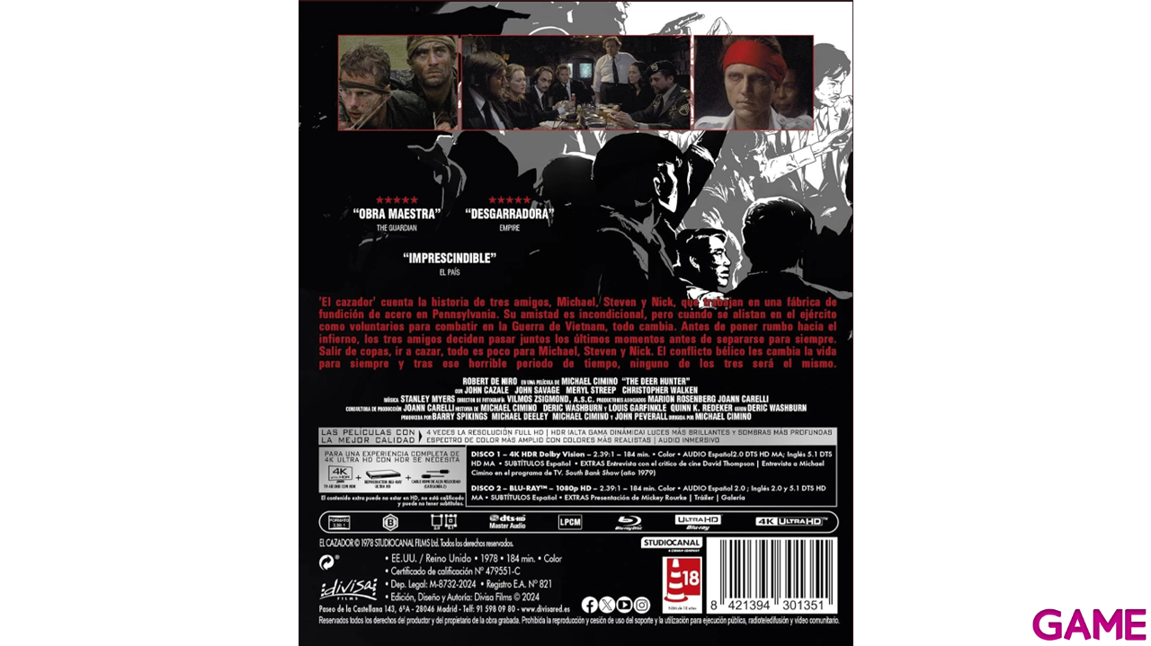 El Cazador (The Deer Hunter) 4K + BD-1