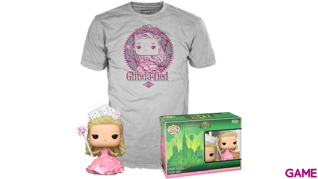 Set Figura POP y Camiseta Wicked Glinda S-2