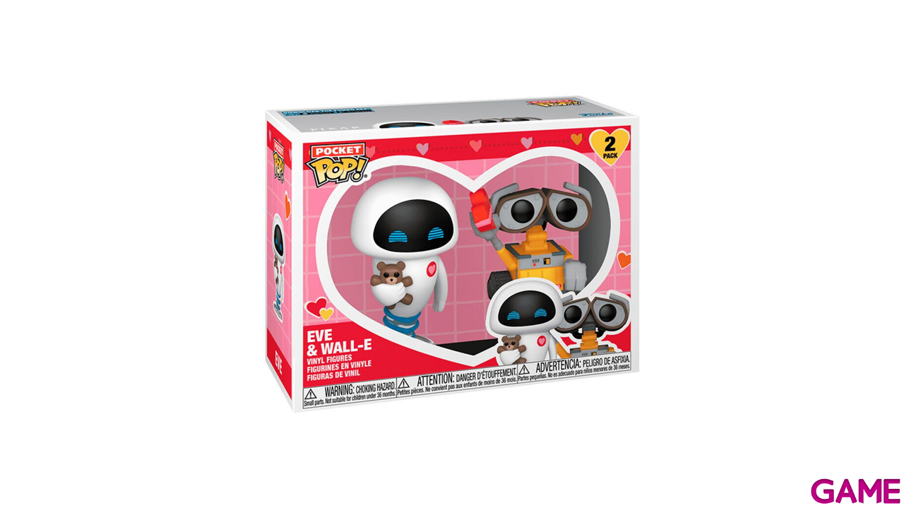 Pack Figuras Pop  Pocket POP: Valentines 2pk- Wall-E-0