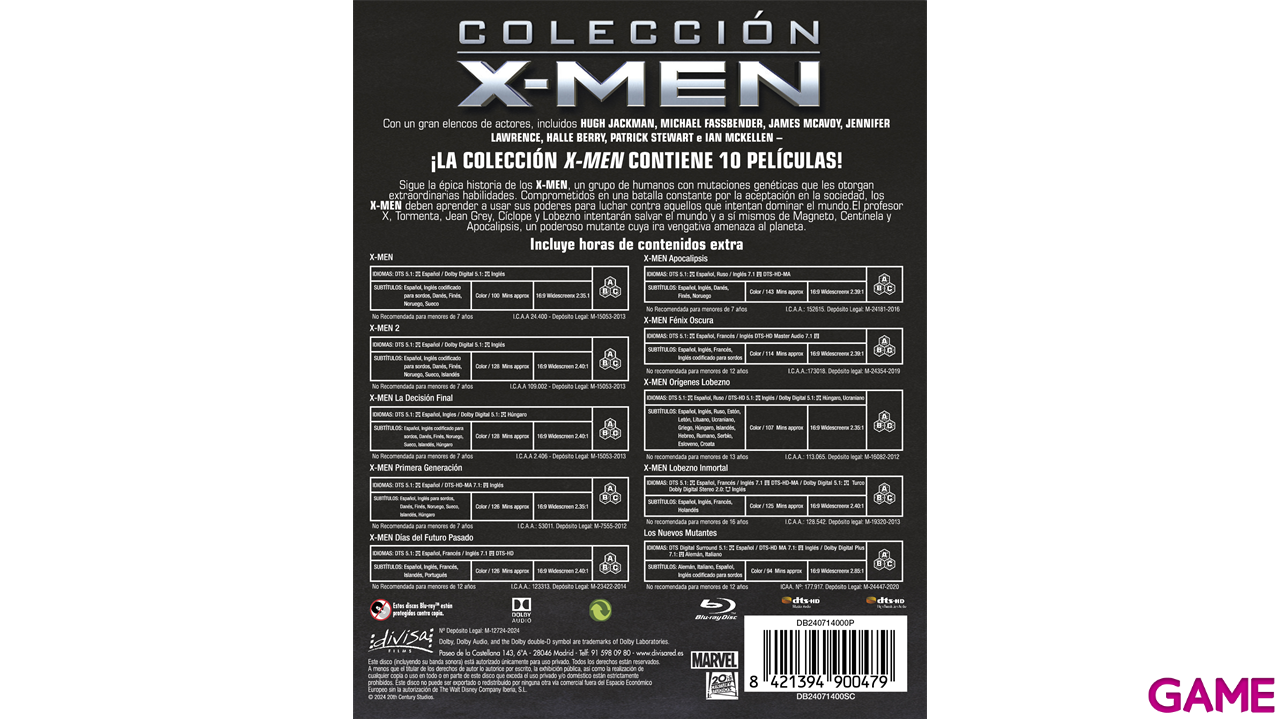 X-MEN Coleccion 10 Películas-1