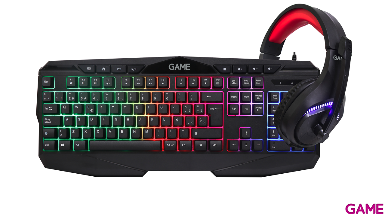 GAME PK3 Pack Gaming 4in1 RGB - Teclado + Raton + Alfombrilla + Auriculares - Pack Perifericos-0