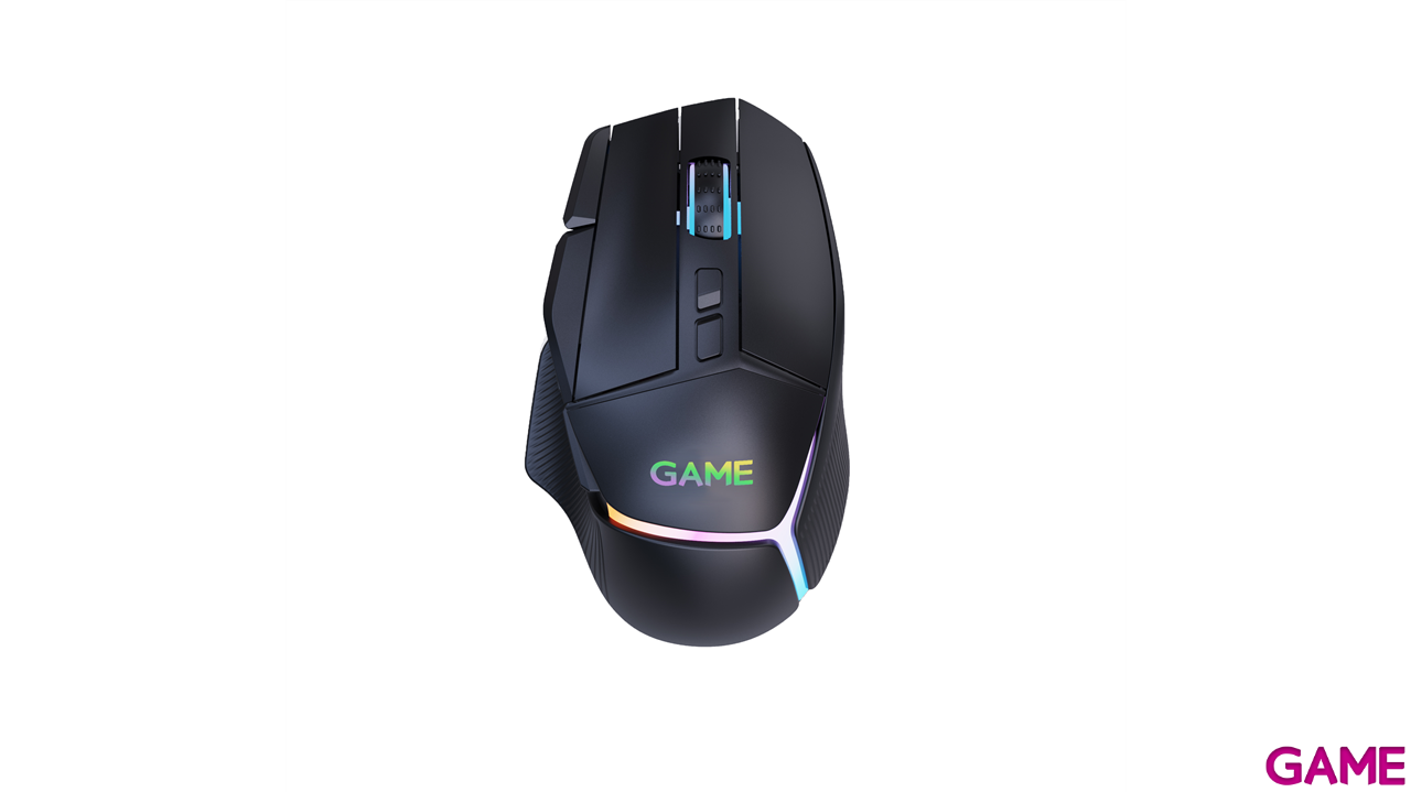 GAME MX-W5 Ratón Inalámbrico Gaming RGB BT+2,4Ghz+USB-3