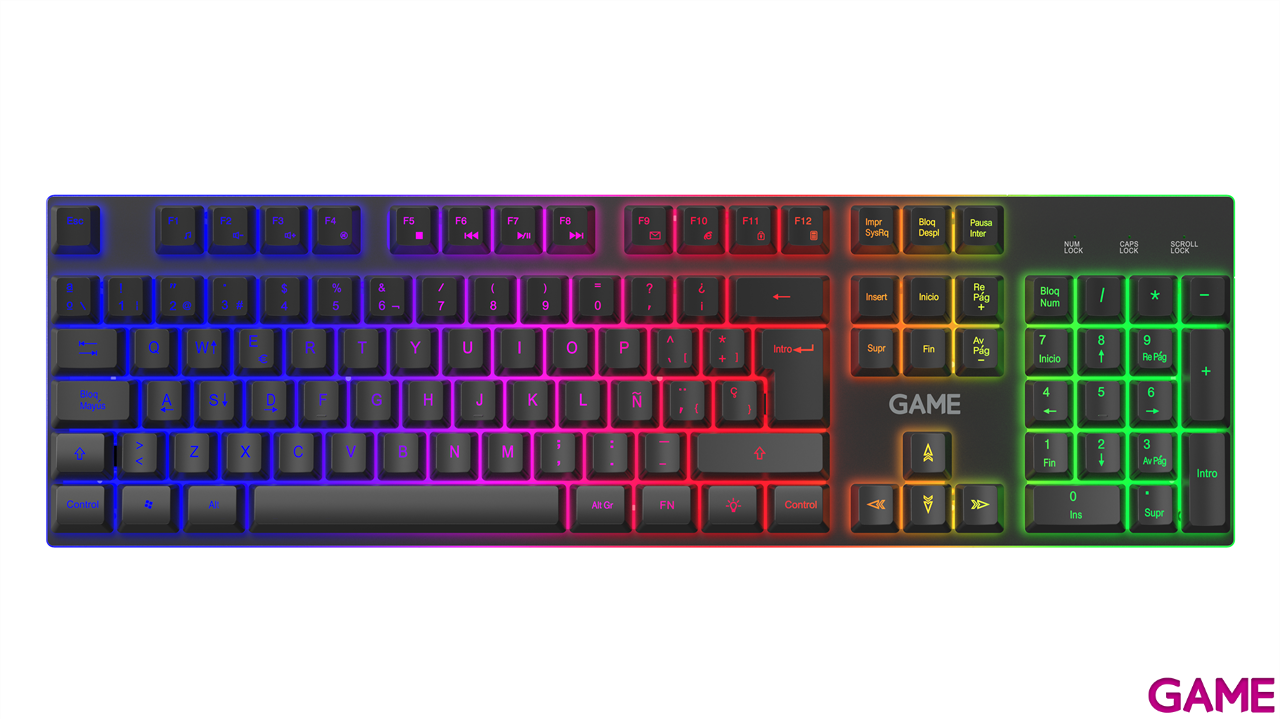 GAME KX3 Teclado Membrana Gaming RGB Rainbow Negro-0