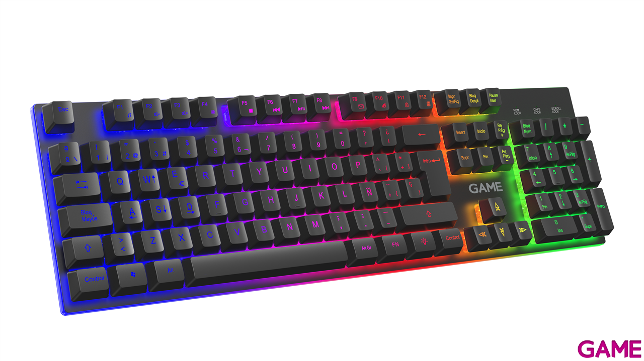 GAME KX3 Teclado Membrana Gaming RGB Rainbow Negro-1