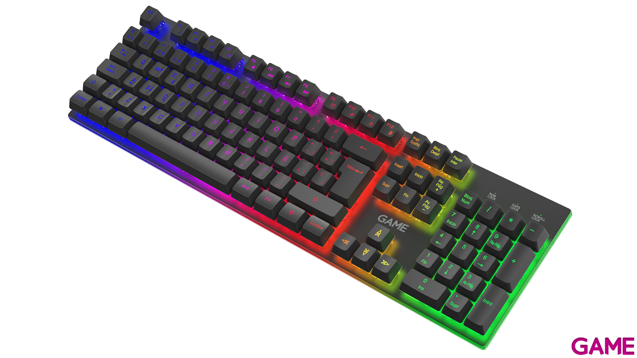 GAME KX3 Teclado Membrana Gaming RGB Rainbow Negro-2