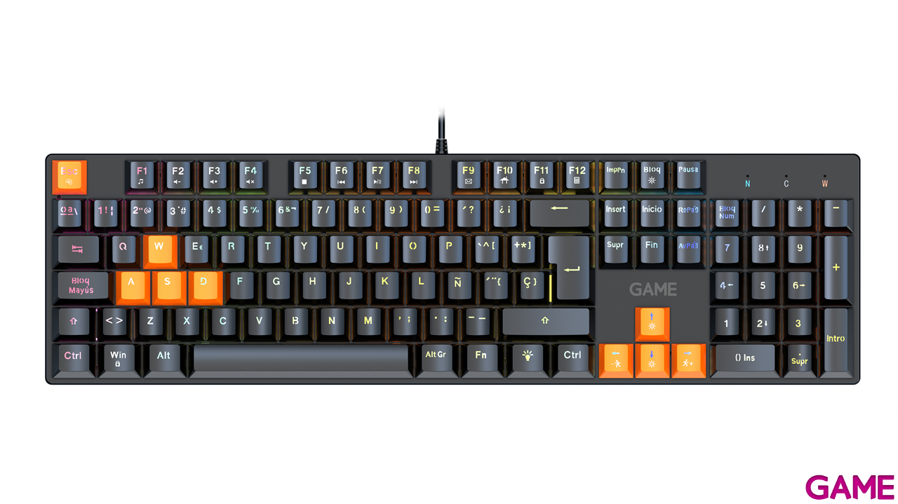 GAME KX-24 Teclado Gaming Mecánico RGB Negro-9