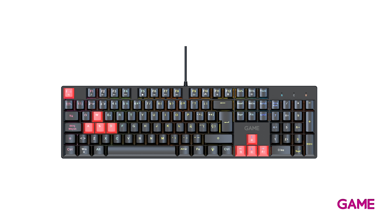 GAME KX-24 Teclado Gaming Mecánico RGB Negro-0