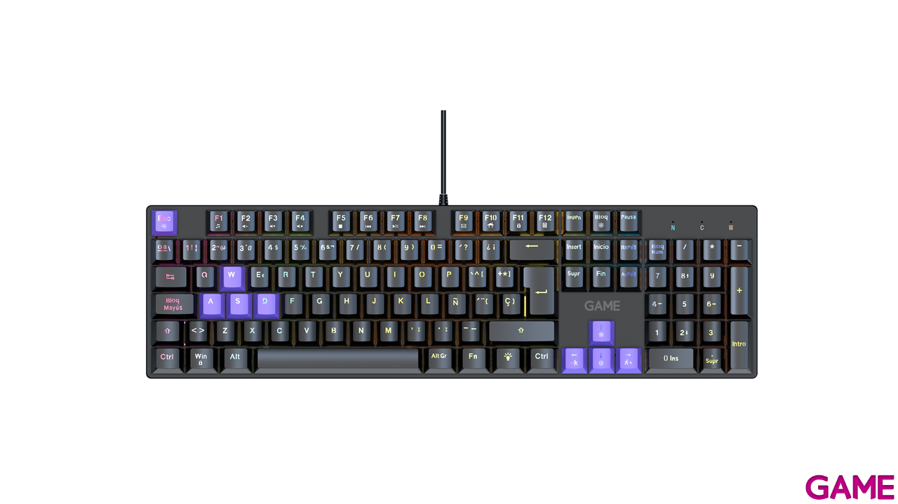 GAME KX-24 Teclado Gaming Mecánico RGB Negro-5