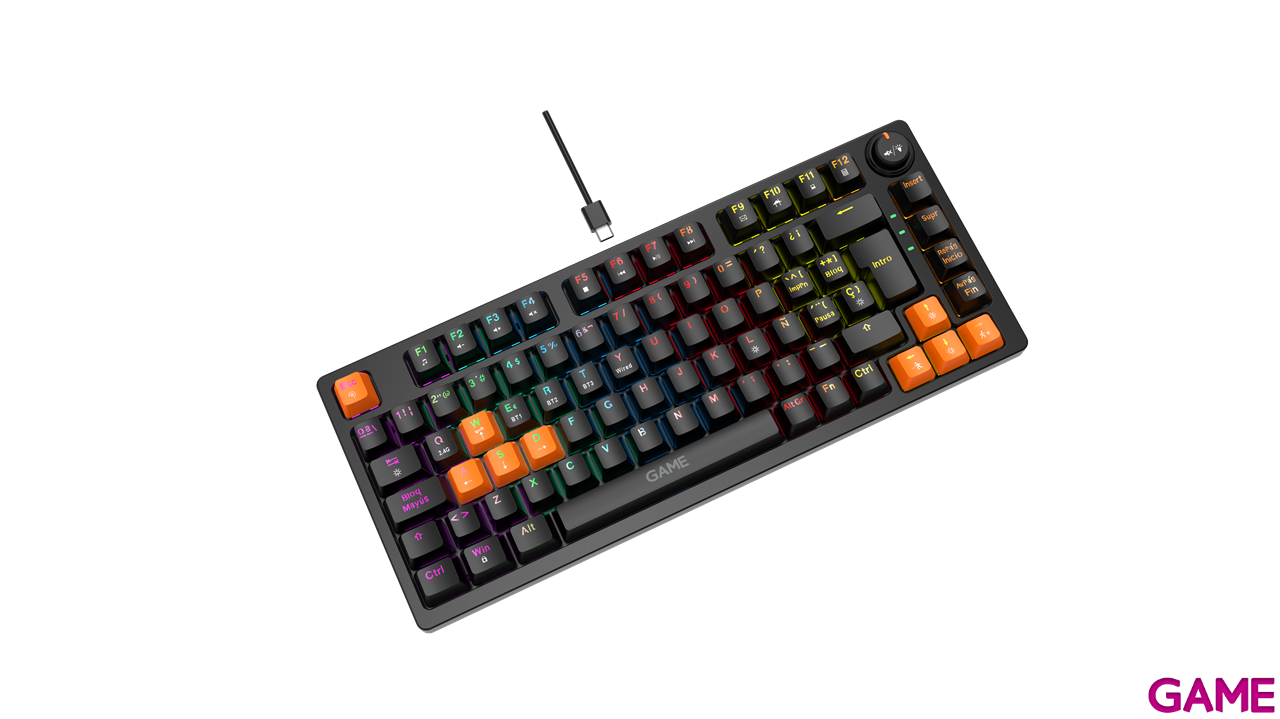 GAME KX-WMINI Teclado Gaming Mecánico Mini RGB USB+BT+2.4Ghz-0