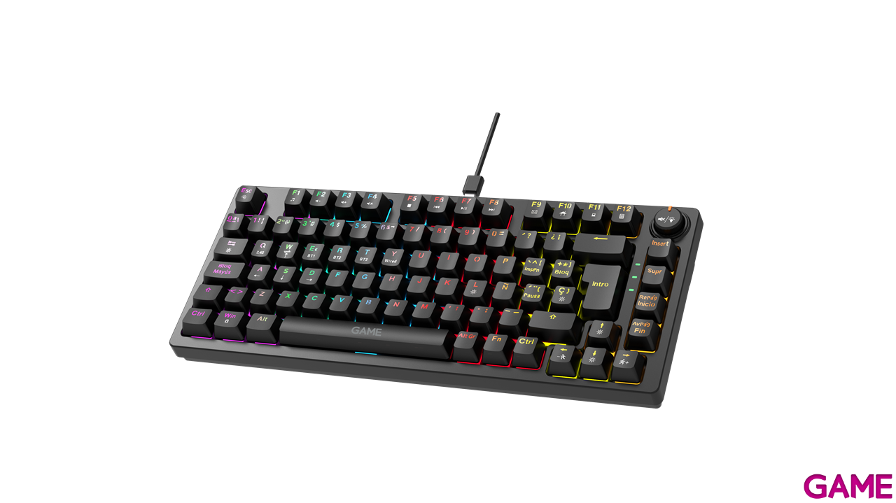 GAME KX-WMINI Teclado Gaming Mecánico Mini RGB USB+BT+2.4Ghz-2